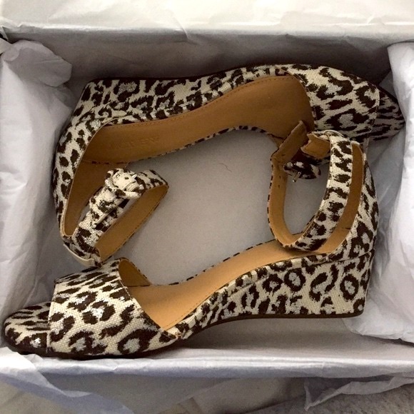J. Crew - Laila Leopard Print Wedge Sandals - Picture 3 of 4